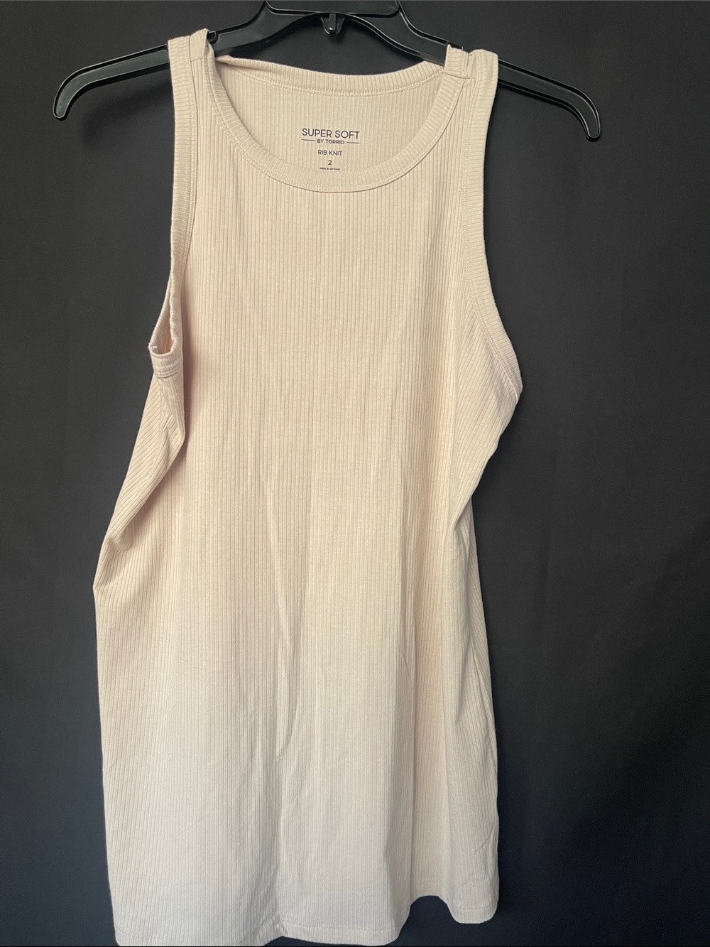 torrid Ribbed Tank Top — Light Beige